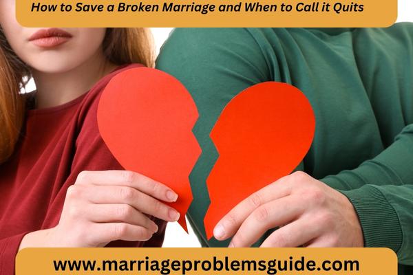young couple holding halves of the heart broken, sign of broken marriage