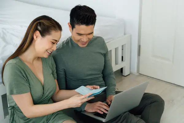 couple discussing future financial goals
